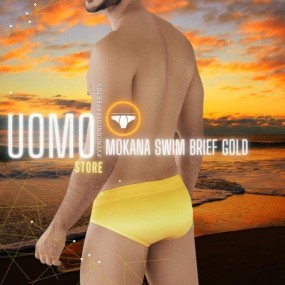 Mokana Swim Brief Gold